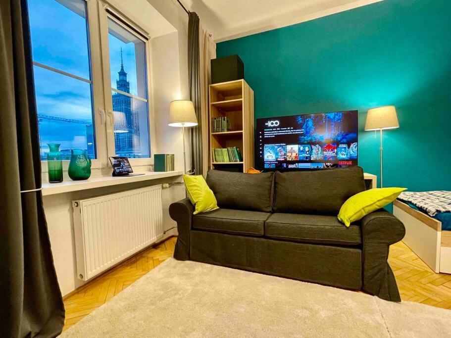 Super Square Metro X2 Fast Wifi 55'Tv Netflix Hbo Appletv+ Amazontv Appartement Warschau Buitenkant foto